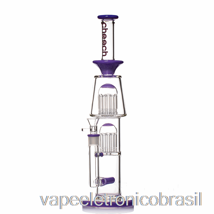 Vape Recarregável Cheech Glass Dual Tree Inline Bong Roxo